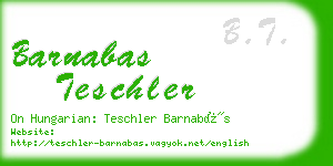 barnabas teschler business card